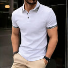 Polo da uomo estive a manica corta, T-shirt con colletto a risvolto, tinta unita, T-shirt sportiva T15