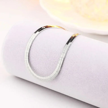 Set di collane con bracciale a catena in argento sterling 925 da 4 mm per donna uomo set di gioielli da sposa per feste di moda regali platinumshop