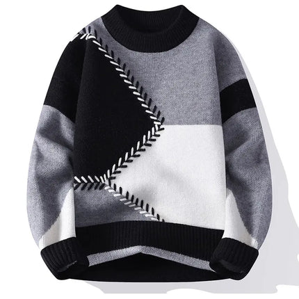 Sweaters men 2025 Winter Letter pattern thick sweater men Student youth sweaters autumn Men's wool pullovers full