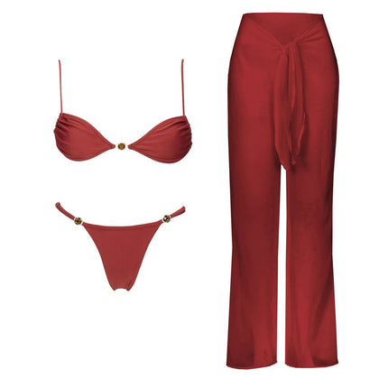 Diamond Bikini 2025 Costume da bagno donna sexy Costumi da bagno femminili Micro bikini Set costume da bagno a fascia Beachwear Rosso brasiliano Biquini platinumshop