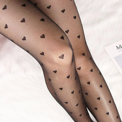 Calzamaglia da donna Sexy Plus Size calze di seta a pois piccole calze sottili Vintage finte calze da tatuaggio collant calzetteria femminile
