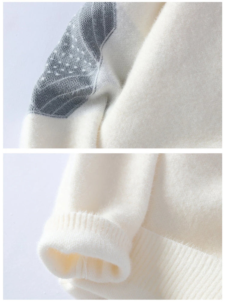 Sweaters men Winter Letter pattern thick sweater men Student youth sweaters autumn Men's wool pullovers full