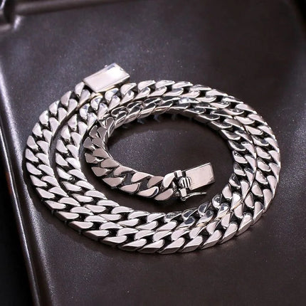 100% S925 Collana in argento sterling Bracciale Punk S925 Gioielli in argento Non sbiadisce mai Carry certificato Uomo Donna Gioielli Regali platinumshop
