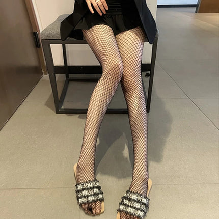 Sexy women's long mesh knit nylon tights thin body stockings perfect legs fishnet hollow high waist leggings socks