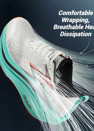 361 Degrees Flame 4.0 MIX Men Running Shoes Carbon Plate Racing Marathon Stable Rebound Wear-resistant Male Sneakers 672512204 PlatiNum