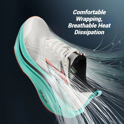 361 Degrees Flame 4.0 MIX Men Running Shoes Carbon Plate Racing Marathon Stable Rebound Wear-resistant Male Sneakers 672512204 PlatiNum