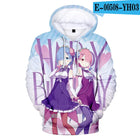 Harajuku Hip Hop Comfortable Re ZERO Rem Ram 3D print Hoodies Sweatshirts Men/Women Sweatshirt Adult/Child Casual Pullovers