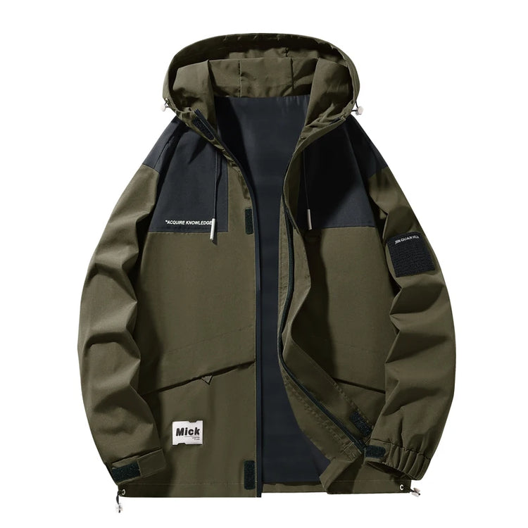 Plus Size Male Waterproof Windproof Hooded Jacket Autumn Winter New Fashion Men Casual Loose Fleece Thick Warm High Quality Coat