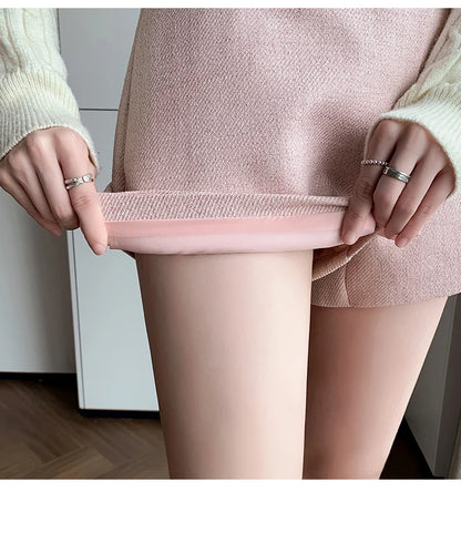 Autumn New Solid Woolen Shorts Skirt For Women 2025 New Fall Winter Small Fragrant Style Buttons Deco High Waisted Tweed Shorts