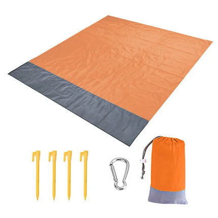 2022 telo mare oversize tappetino senza sabbia spiaggia antivento impermeabile coperte da Picnic tappetino da spiaggia tasca oversize Picnic 4 ancora