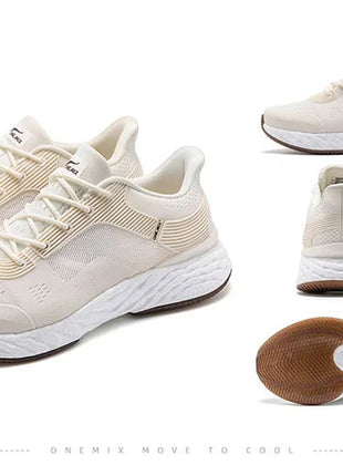 ONEMIX YUE SHUANG Running Shoes for Men Air Cushion Athletic Couple Trainers Sport Runner Shoes Outdoor Women Walking Sneakers PlatiNum