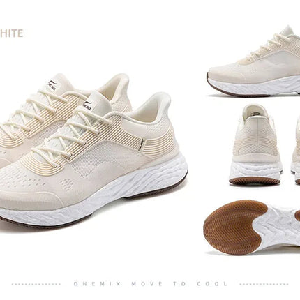 ONEMIX YUE SHUANG Running Shoes for Men Air Cushion Athletic Couple Trainers Sport Runner Shoes Outdoor Women Walking Sneakers PlatiNum