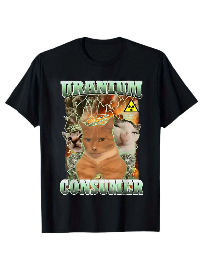 T-shirt estiva da uomo a maniche corte con motivo stampato, stile unisex, adatta per feste in casa come regalo