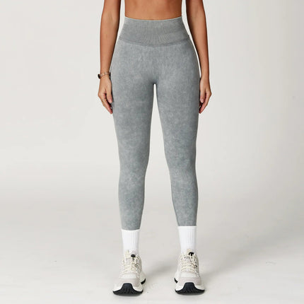Yoga Pants Impact Leggings Women Seamless Sports Yoga Pant High Waist Ribbed Gym Clothes Fitness Workout Wear Scrunch Bum Tights PlatiNum