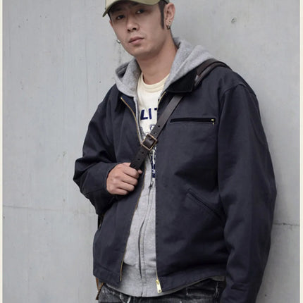 Classic Detroit Jacket J01 American Vintage Workwear Spring/Fall 100% Cotton Canvas Jacket J97 Loose-Fit Lightweight Coat