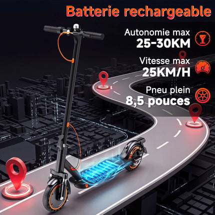 Monopattino elettrico per adulti TODIMART, monopattino elettrico urbano, motore 350W, batteria 36V, monopattino pieghevole, velocità 25 km/h, autonomia 20-30 km, monopattino elettrico urbano, 3 velocità regolabili