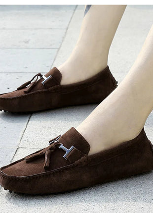 Mocassini da uomo primavera estate scarpe Casual in pelle scamosciata Slip-ons da uomo Luxury Brand Mocassin Man Plus Size 50 51 52 53 per piede grande