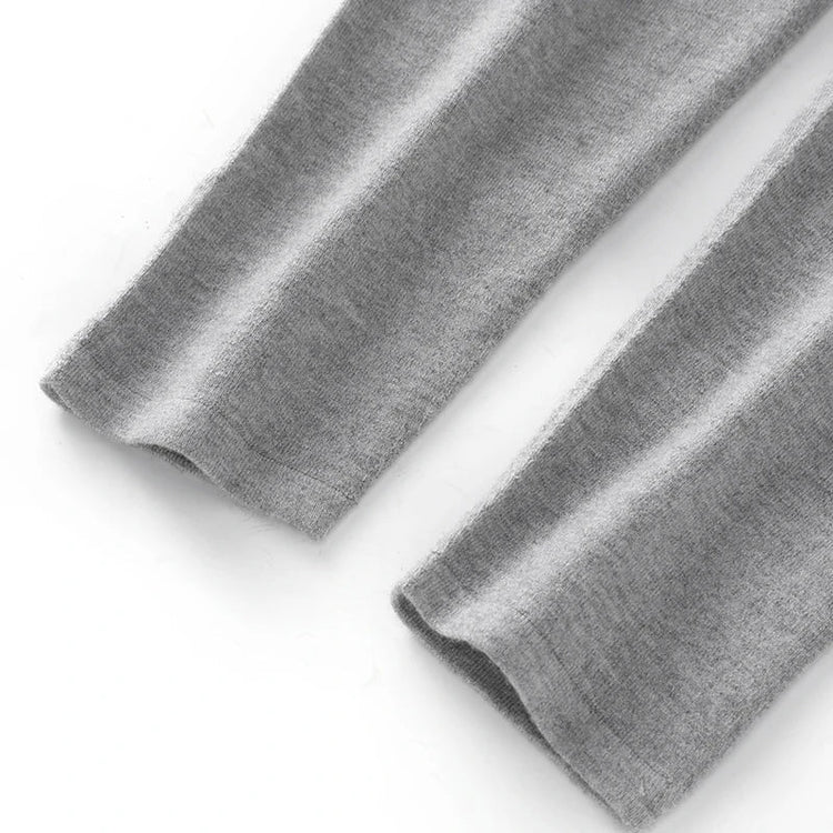 100% Wool Pants Women's Autumn and Winter Knitted Leggings Solid Color Warm Solid Color Wool Leggings Women's Clothes PlatiNum