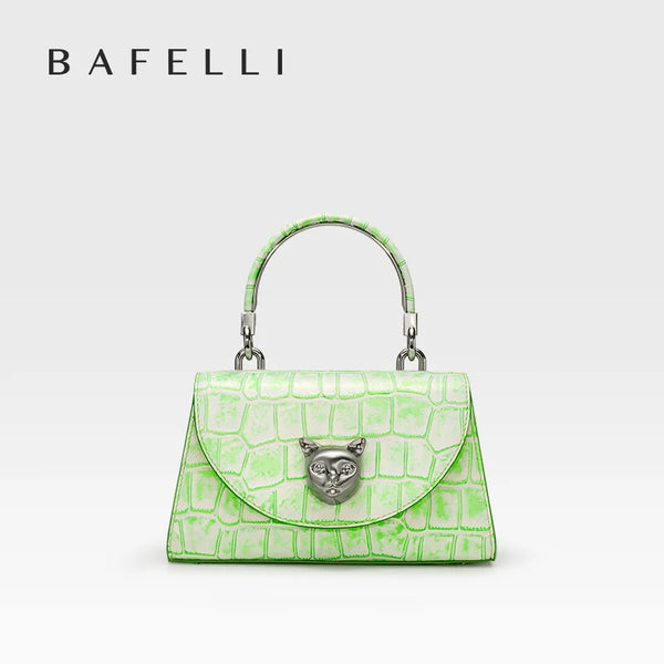 BAFELLI 2025 NUOVA BORSA DA DONNA DESIGNER ORIGINALE MARCA DI LUSSO CAT CASUAL STYLE TREND BORSA BORSA IN PELLE CROCODILE