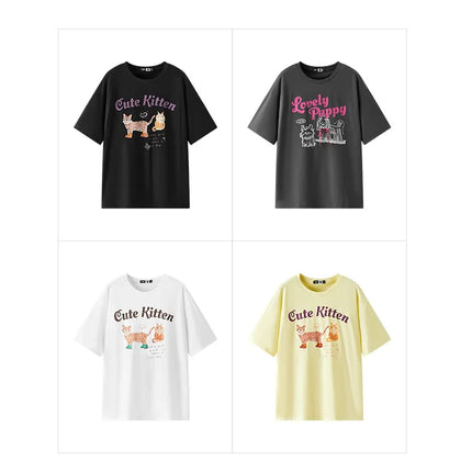 T-shirt à manches courtes Semir pour femme, longueur moyenne, joli motif, style rétro, nouvelle collection été 2025, haut ample respirant, style de niche