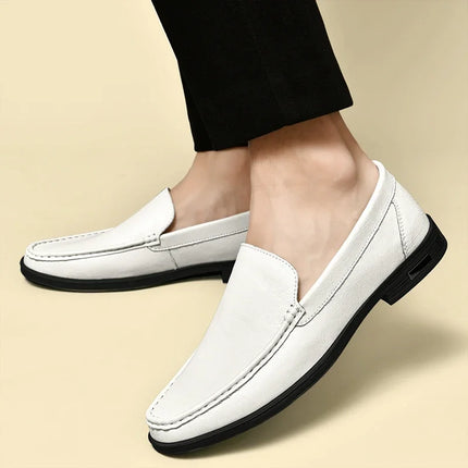 Calzature da uomo in pelle Slip on Office Man Scarpe formali Festa di nozze Scarpe eleganti da uomo Breath Driving Mocassini pigri Mocassini