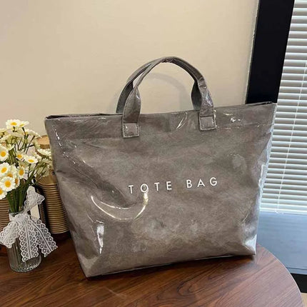 Transparent Waterproof PVC Bag, Summer Beach Bag, Printed Shoulder Bag, Sports Bags