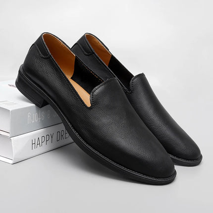 Big Size 47 48 mocassini da uomo Slip On scarpe Casual in pelle estate punta a punta larghezza stretta stile coreano Slip-On in morbida pelle