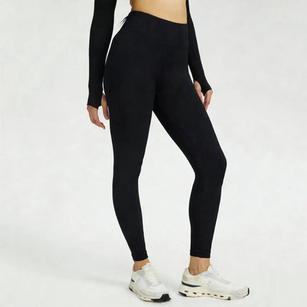 Seamless Yoga Pant Sports Fitness High Waist Hip-lifting Trousers Nude Feel Pants Workout Gym Leggings for Women PlatiNum