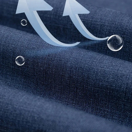 Pantaloncini jeans da uomo estivi sottili in Lyocell Blu Grigio Stile classico Elasticità Pantaloncini di jeans casual da lavoro leggeri e dritti da uomo