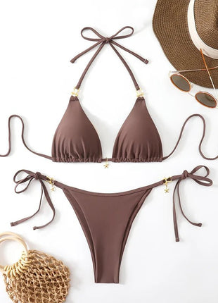 Micro Bikini Triangolare Sexy 2026, Costume da Bagno da Donna, Abbigliamento da Spiaggia, Set Bikini a Due Pezzi con Perizoma Estivo platinumshop