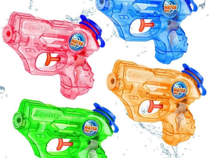 Mini Pistola ad Acqua per Bambini, Piccole Pistole ad Acqua, Spruzzatori e Blaster per Piscina, Giochi d'Acqua Estivi per Spiaggia e Attività all'Aperto