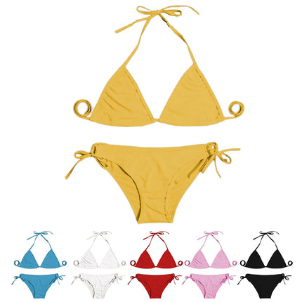 Costume da bagno bikini sexy da donna con perizoma, modello brasiliano con lacci, per l'estate e le vacanze al mare platinumshop