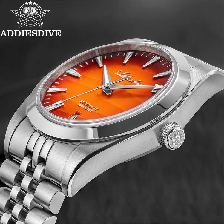 ADDIESDVIE Men Watch Desert Texture BGW9 Super Luminous 316L Steel 20Bar Diving AD2540 8215 Movement Mechanical Automatic Watch