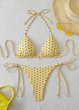 Bikini di Tendenza 2026, Costume da Bagno Sexy con Perle, Micro Bikini a Pois, Abbigliamento da Spiaggia per Donna platinumshop