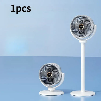 Ventilatore da scrivania verticale 3 in 1, ventilatore silenzioso a 5 velocità per la circolazione dell'aria in tutta la stanza, vento forte e bassa rumorosità, ideale per la casa, il letto