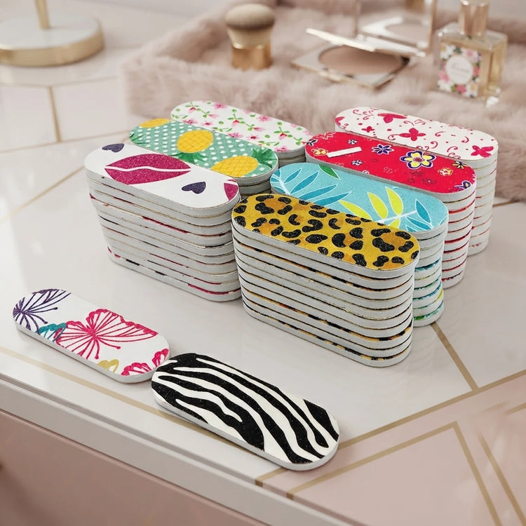 50Pcs Mini Double‑Sided Nail File Sanding Block Colorful Foam Polishing Board For Manicure Pedicure Nail Beauty Work