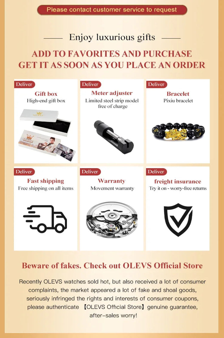 OLEVS 3641 Elegante orologio al quarzo da donna impermeabile Quadrante stellato luminoso in acciaio inossidabile con confezione regalo - Accessorio alla moda da donna platinumshop