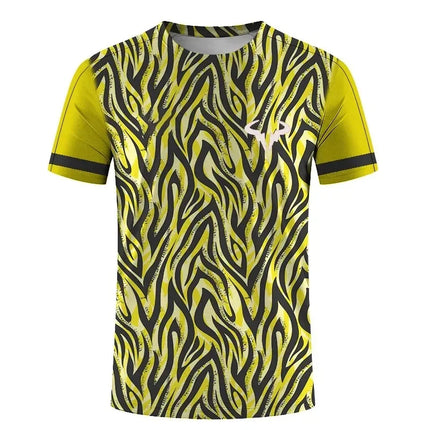 3D Printed Men's and Women's Outdoor Extreme Sports Short Sleeve Round Neck T-Shirt Badminton and Tennis Series