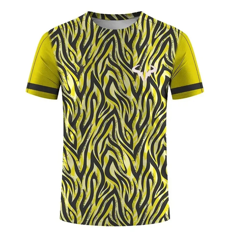 Serie di badminton e tennis T-shirt girocollo a maniche corte per sport estremi all'aria aperta da uomo e da donna stampata in 3D
