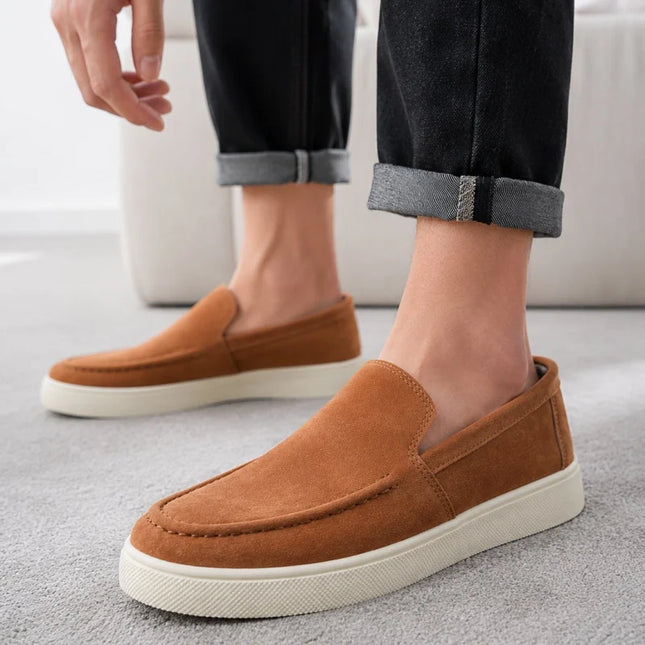 Scarpe casual da uomo estive, comode, con plateau, mocassini di design, traspiranti, slip-on, scarpe da ufficio piatte da uomo