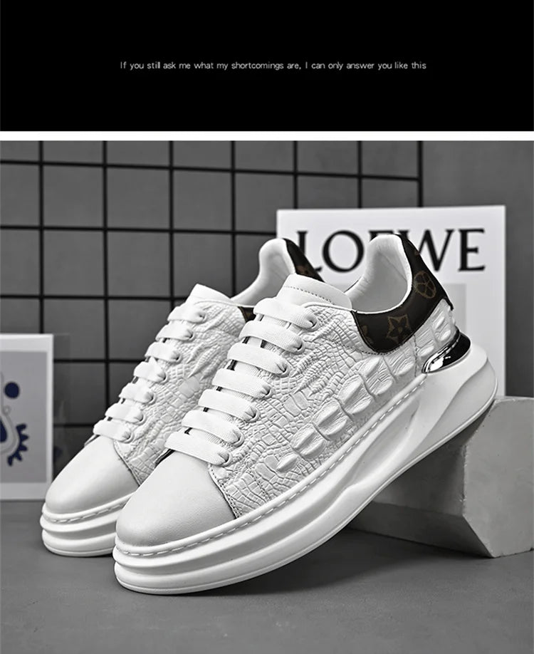 Leather Shoes Men's Skateboard Cricket for Men Sports Running Sneakers Male Luxury Designer Flats Platform