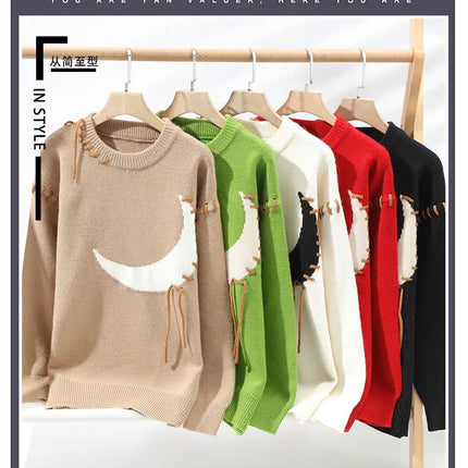 2025 Korean Style Men Women Sweater Knitted Trendy Youth Student Style Knitwear Top Casual Warm Crew Neck Knitted Pullover 4XL-M