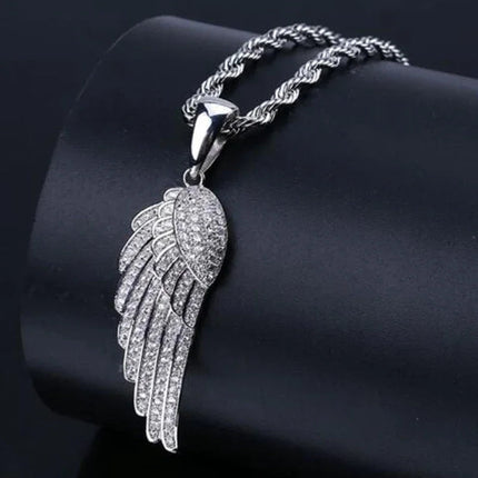Hip Hop Ice Out Dollar Money Bag Necklace Shiny Cubic Zirconia Wallet Pendant for Men Women Hip Hop Rock Rap Cool Jewelry PlatiNum