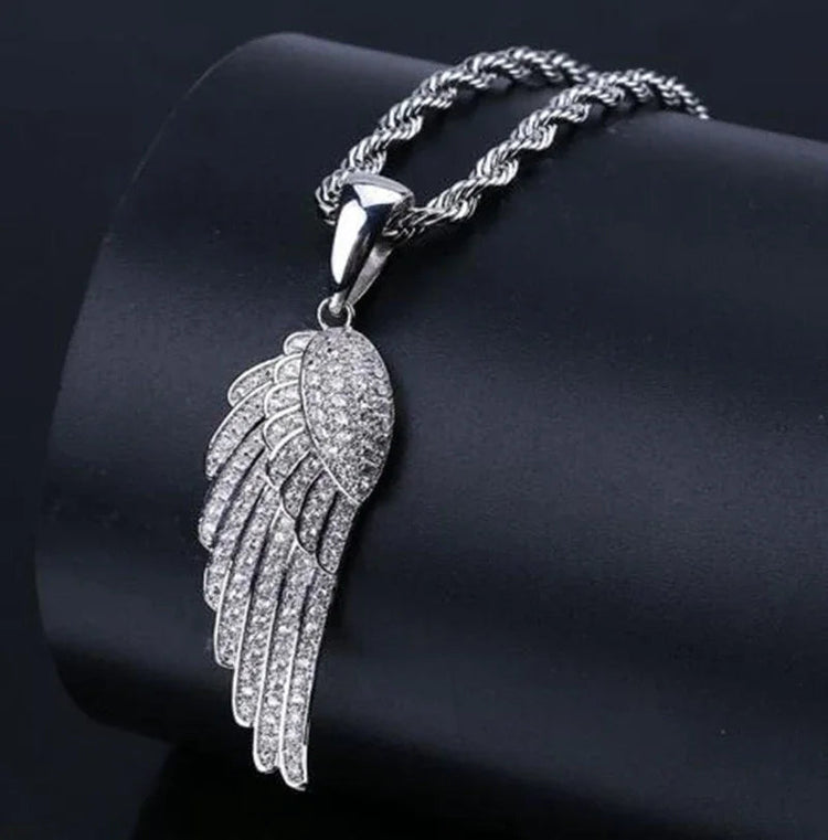 Hip Hop Ice Out Dollar Money Bag Necklace Shiny Cubic Zirconia Wallet Pendant for Men Women Hip Hop Rock Rap Cool Jewelry PlatiNum