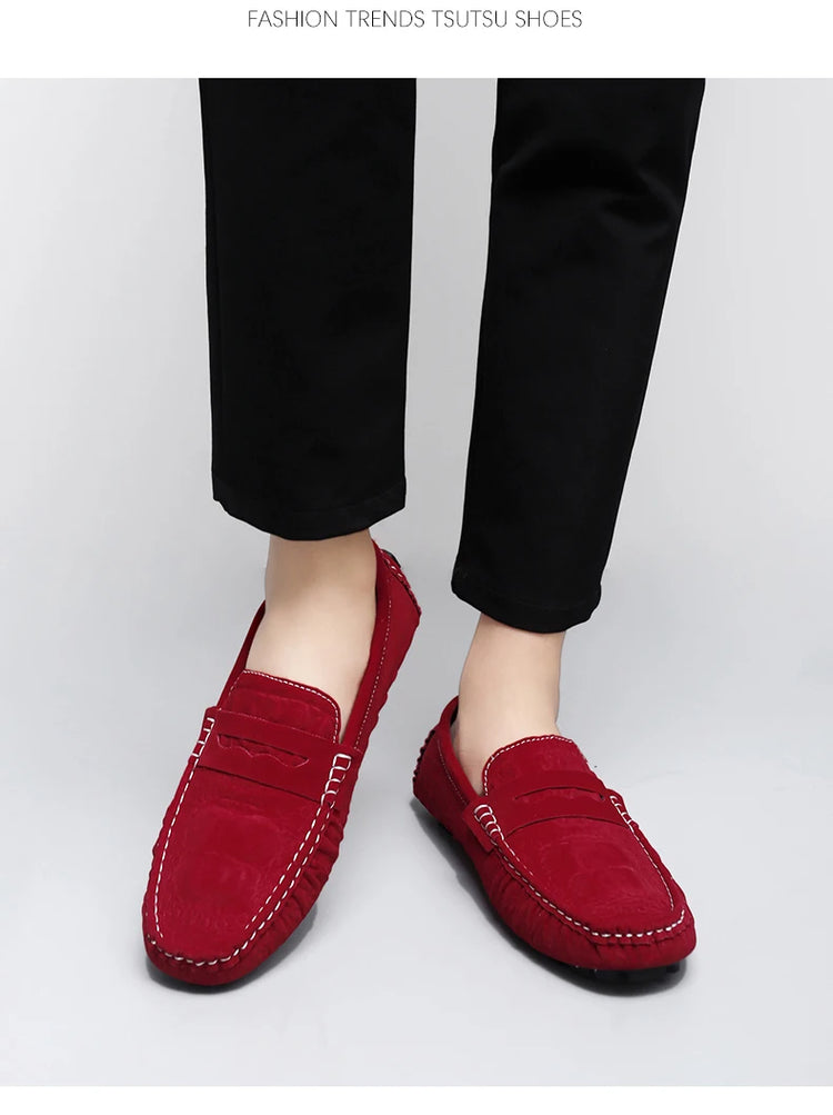Scarpe Italiane Formali da Uomo, Mocassini in Pelle Fatti a Mano, Scarpe Casual da Guida, Slip-on di Lusso Comodi per Uomo