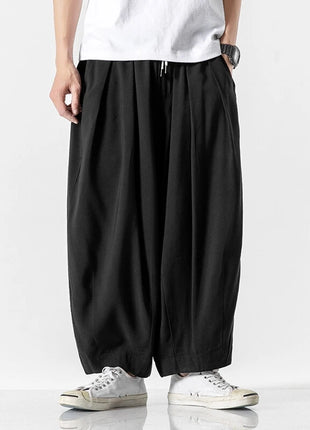 Men's Oversized Wide Leg Pants Comfortable Harajuku Style Joggers Casual Loose Fashion Elastic Waist Streetwear