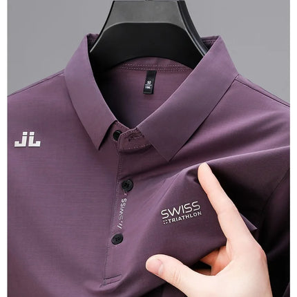BROWON 2025 Summer 2025 Trends Polo Shirt Men's Short Sleeve Wrinkle-Resistant Turn-Down Collar Slim Cool Business Tee Shirt Homme