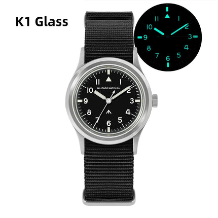 Militado ML14 36mm Orologio VH31 Sweep Secondo Movimento al quarzo Orologio Cristallo di zaffiro Super luminoso BGW9 C3 100m Orologi impermeabili platinumshop
