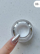 1 Box Moonlight Mirror Nail Powder Silver Fine Glitter Metallic Effect Pigment Gel Polish Chrome Holographic Nail Powder Nail Art Decorations