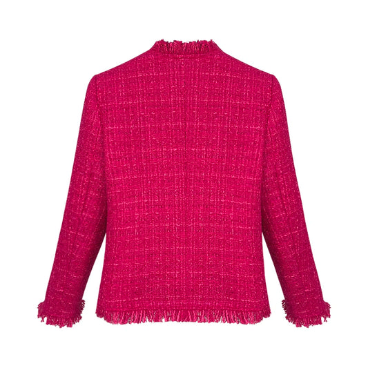 2025 new V-neck fashionable, elegant, comfortable, high-end design tweed jacket